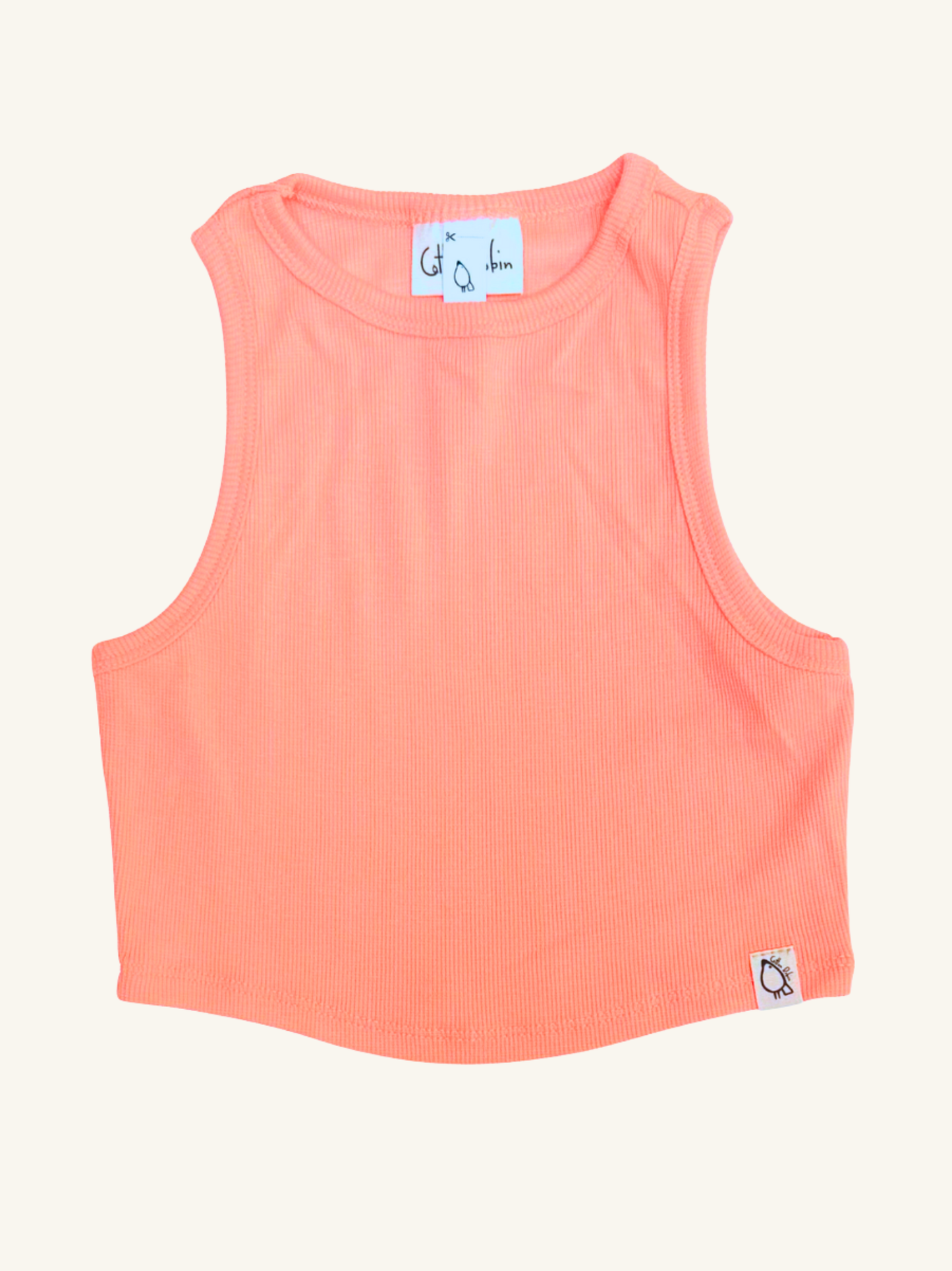 Girls Bamboo-Cotton Sleeveless Crop Top
